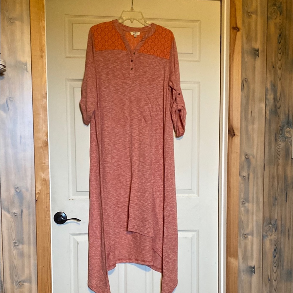 Umgee Orange Long Sleeve Dress